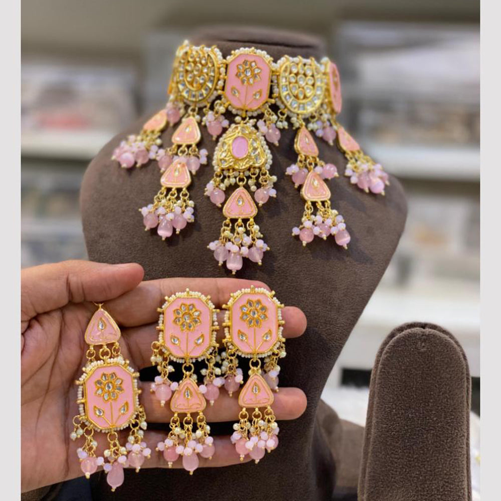 Hira Collections Meenakari Elegance In Layers of Beads Necklace Set