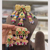 Hira Collections Meenakari Elegance In Layers of Beads Necklace Set