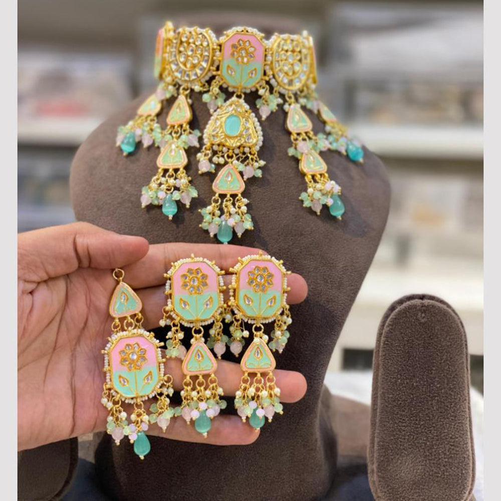 Hira Collections Meenakari Elegance In Layers of Beads Necklace Set