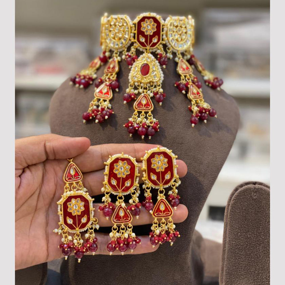 Hira Collections Meenakari Elegance In Layers of Beads Necklace Set