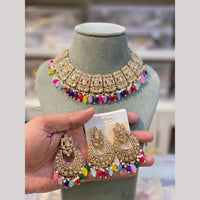 Hira Collections Designer Radiant Crystal And Beads Choker Necklace Set