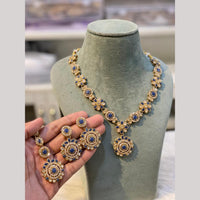 Hira Collections Designer Radiant Crystal Stone Necklace Set