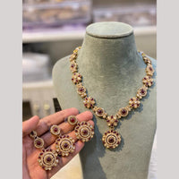 Hira Collections Designer Radiant Crystal Stone Necklace Set