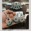 Hira Collections Designer Radiant Crystal And Beads Choker Necklace Set