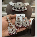 Hira Collections Designer Radiant Crystal And Beads Choker Necklace Set