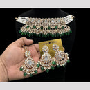 Hira Collections Royal Kundan Stone And Pearl Festive Wear Necklace Set