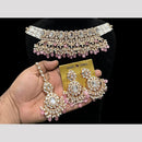 Hira Collections Royal Kundan Stone And Pearl Festive Wear Necklace Set