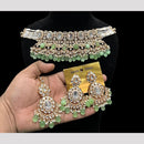 Hira Collections Royal Kundan Stone And Pearl Festive Wear Necklace Set