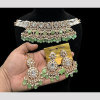 Hira Collections Royal Kundan Stone And Pearl Festive Wear Necklace Set