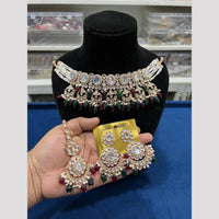 Hira Collections Royal Kundan Stone And Pearl Festive Wear Necklace Set