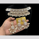 Hira Collections Royal Kundan Stone And Pearl Festive Wear Necklace Set