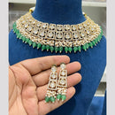 Hira Collections Grand Polki Kundan Stone And Pearl Choker Necklace Set