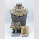 Hira Collections Modern Polki Kundan Stone And Beads Choker Jewellery Set