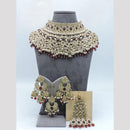 Hira Collections Modern Polki Kundan Stone And Beads Choker Jewellery Set