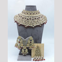 Hira Collections Modern Polki Kundan Stone And Beads Choker Jewellery Set