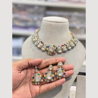 Hira Collections Sparkling Kundan Necklace Set
