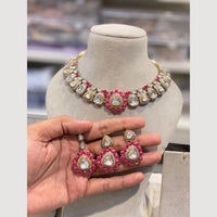 Hira Collections Sparkling Kundan Necklace Set