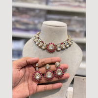 Hira Collections Sparkling Kundan Necklace Set