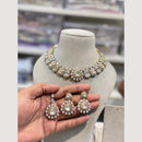 Hira Collections Sparkling Kundan Necklace Set