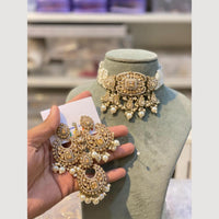 Hira Collections Pearl Layer Choker Necklace Set