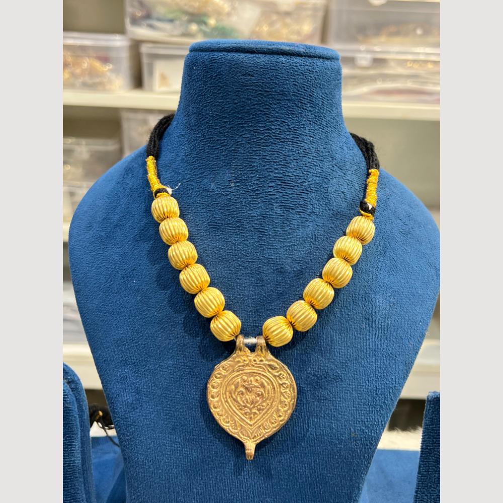 Hira Collections Antique Finish Thread Necklace Set