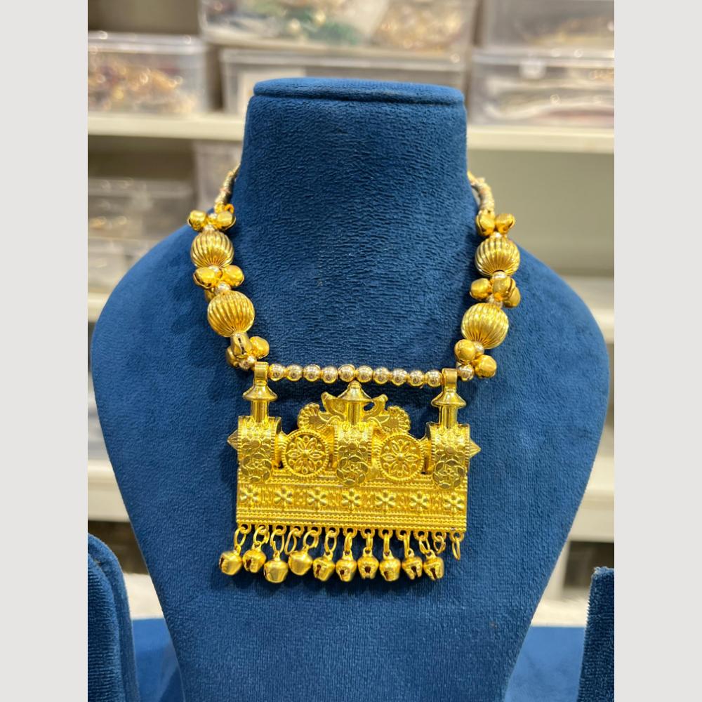 Hira Collections Antique Finish Thread Necklace Set