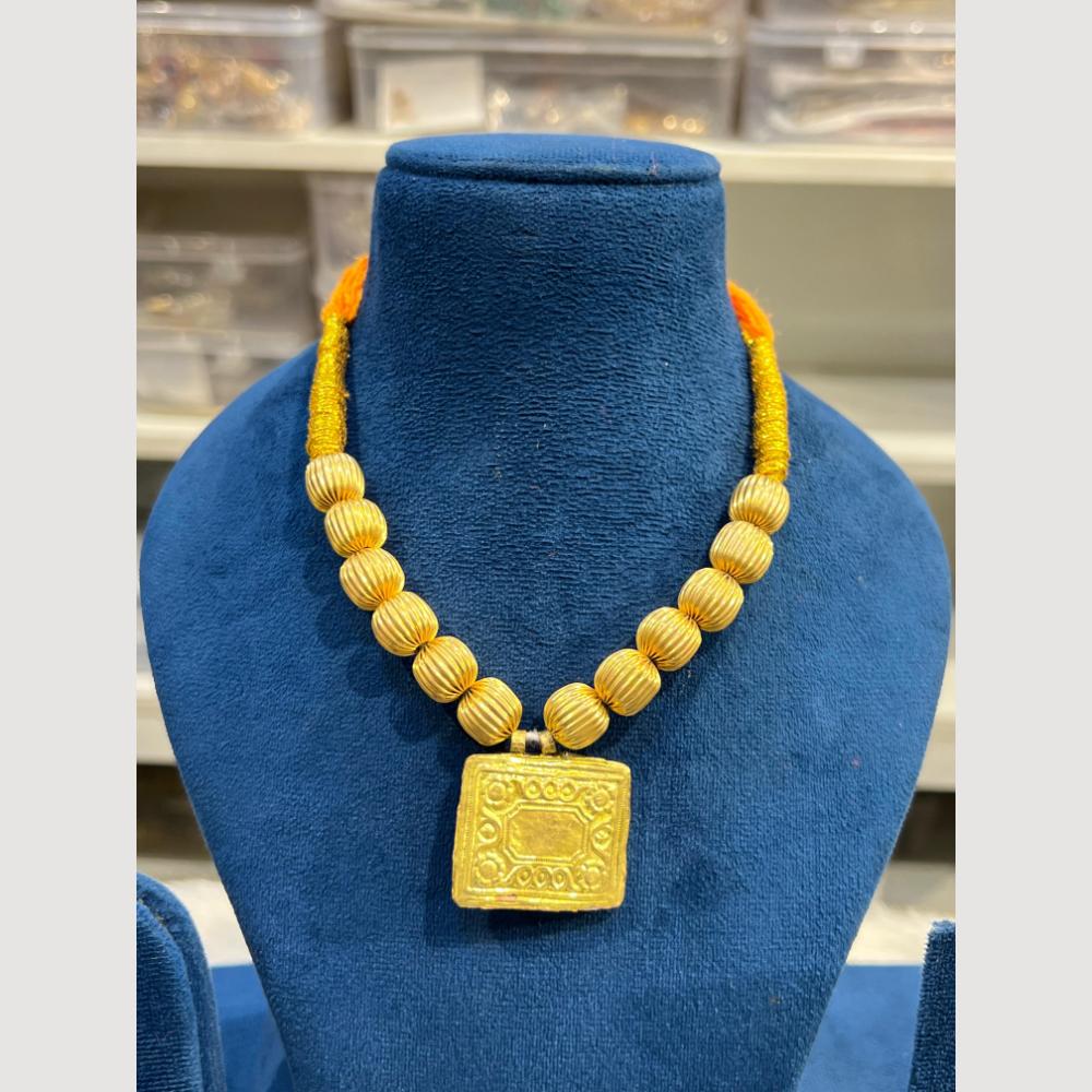 Hira Collections Antique Finish Thread Necklace Set
