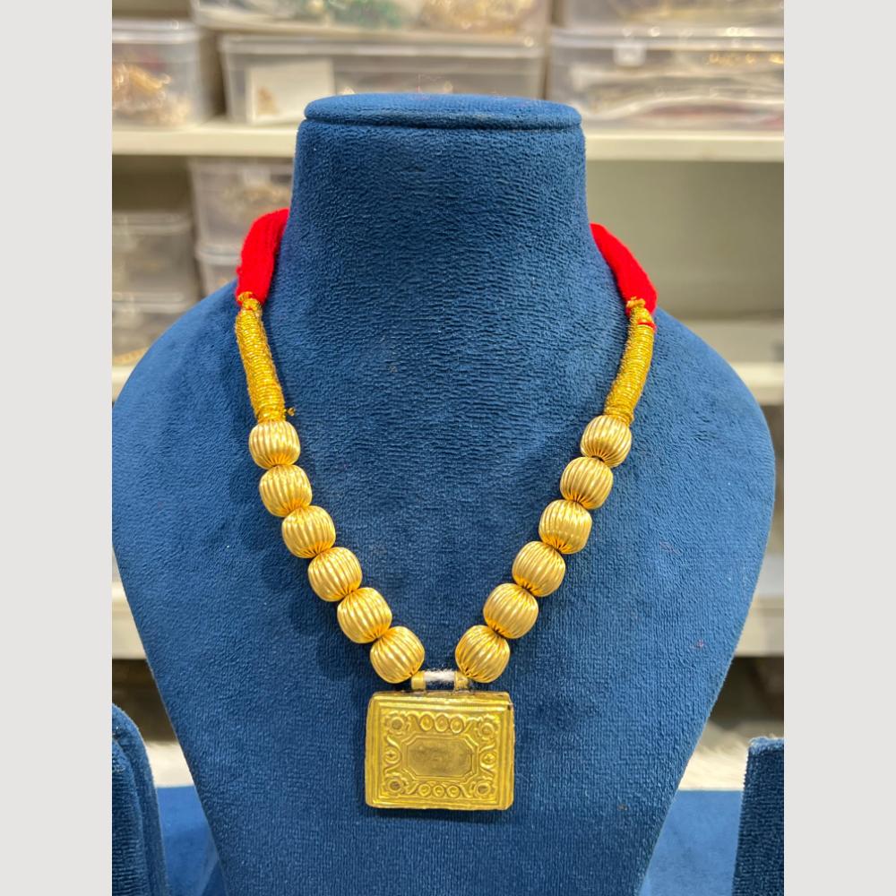 Hira Collections Antique Finish Thread Necklace Set