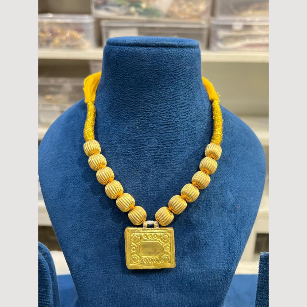 Hira Collections Antique Finish Thread Necklace Set