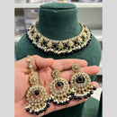 Hira Collection Premium Crystal Stone Pearl And Beaded Necklace Set