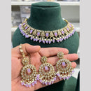 Hira Collection Premium Crystal Stone Pearl And Beaded Necklace Set