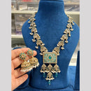 Hira Collection Premium Crystal Stone Pearl And Beaded Necklace Set