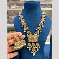 Hira Collection Premium Crystal Stone Pearl And Beaded Necklace Set
