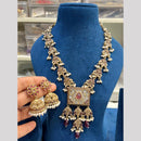 Hira Collection Premium Crystal Stone Pearl And Beaded Necklace Set