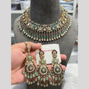 Hira Collection Premium Crystal Stone And Pearl Necklace Set