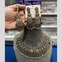 Hira Collection Premium Crystal Stone And Pearl Necklace Set