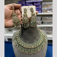 Hira Collection Premium Crystal Stone And Pearl Necklace Set