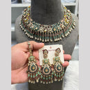 Hira Collection Premium Crystal Stone And Pearl Necklace Set