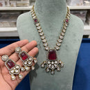 Hira Collection Festive Kundan And Austrian Stone Pearl Necklace Set