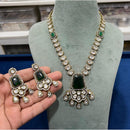 Hira Collection Festive Kundan And Austrian Stone Pearl Necklace Set