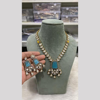 Hira Collection Festive Kundan And Austrian Stone Pearl Necklace Set