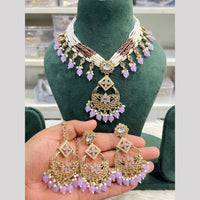 Hira Collection Festive Kundan And Crystal  Stone Pearl Necklace Set