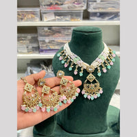 Hira Collection Festive Kundan And Crystal  Stone Pearl Necklace Set