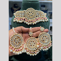 Hira Collection Designer Kundan Stone And Beads Heavy Choker Necklace Set