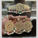 Hira Collection Designer Kundan Stone And Beads Heavy Choker Necklace Set