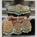Hira Collection Designer Kundan Stone And Beads Heavy Choker Necklace Set