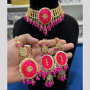 Hira Collection Designer Kundan Stone And Beads Heavy Choker Necklace Set