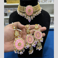 Hira Collection Designer Kundan Stone And Beads Heavy Choker Necklace Set