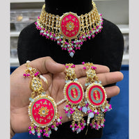 Hira Collection Designer Kundan Stone And Beads Heavy Choker Necklace Set