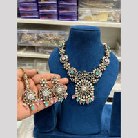 Hira Collection Festive Kundan And Austrian Stone Pearl Necklace Set